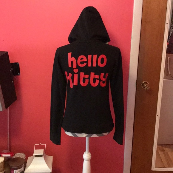 Hello Kitty Sanrio Black Hoodie Size Small - Picture 3 of 8